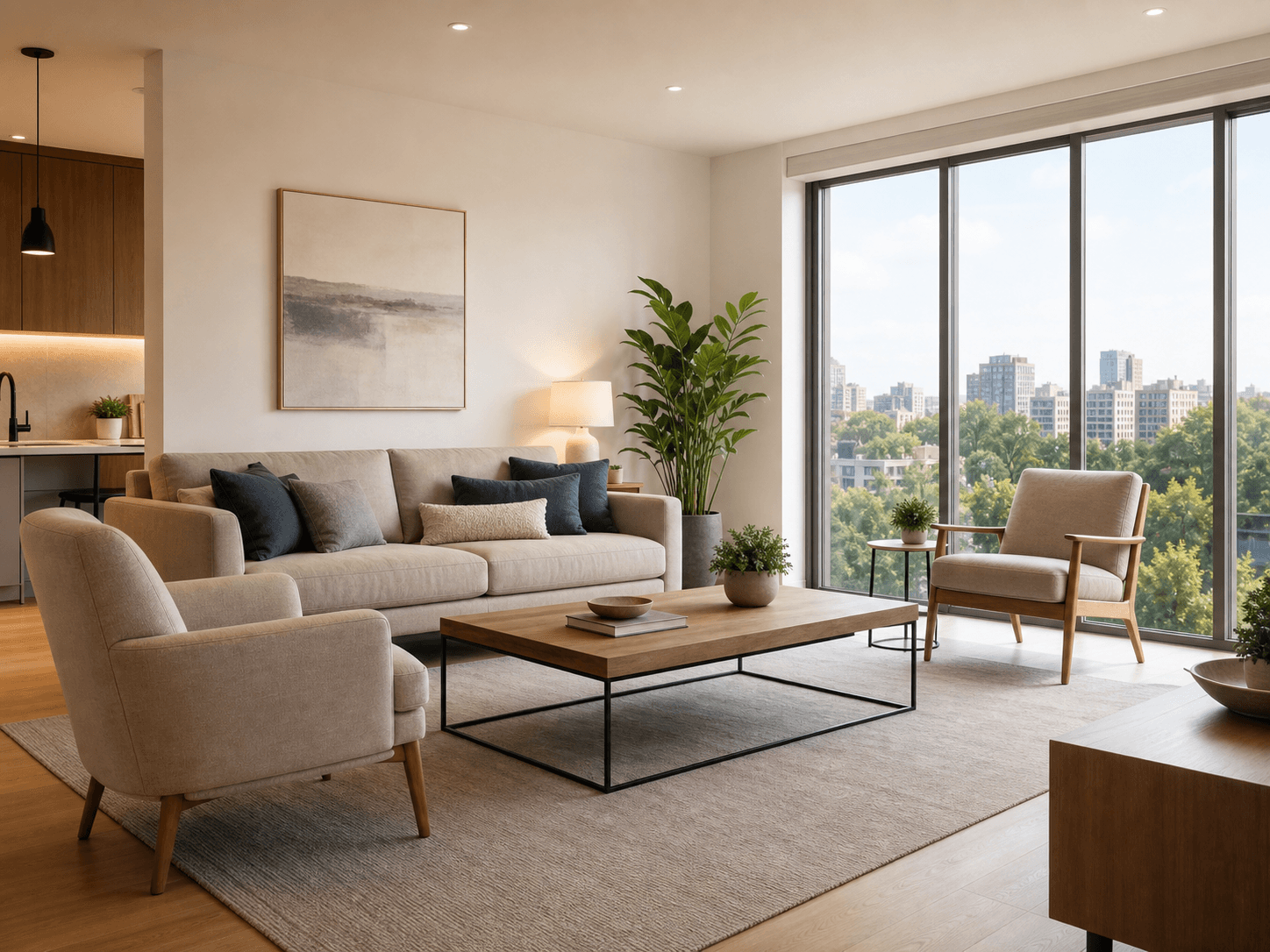 Modern apartment living room